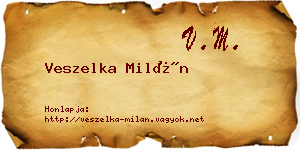 Veszelka Milán névjegykártya